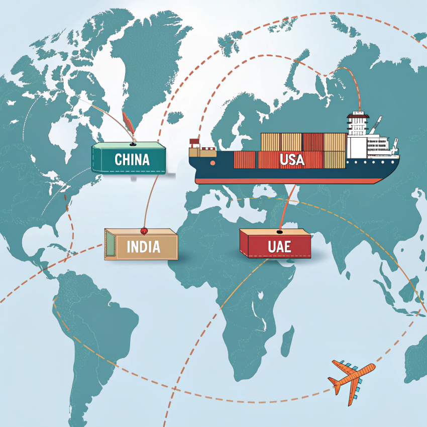 Product sourcing and international shipping service